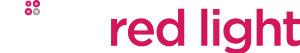 Vital Red LIght. Red Light Therapy. Logo with the words "vital red light"; “vital” is in white, “red light” is in red, and three red circles are above the "i" in "vital".