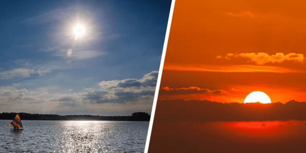 sun set and sun rise