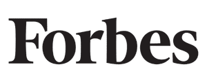 Forbes logo in bold black text elegantly contrasts against a shadowy backdrop, adding an air of sophistication.